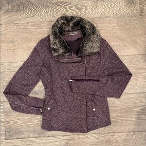 Calvin Klein Women's Plum Teddy Jacket